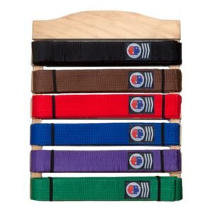 Wooden Karate Belt Display Rack | 10 Belt